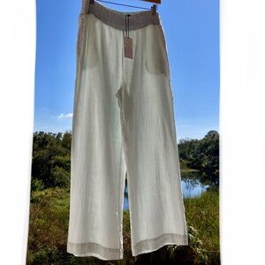 NWT PANTS For The Republic Light BLUE SUMMER BEACH Size:L